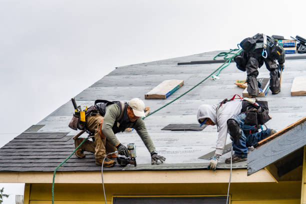 Professional Gutter Installation technician working in Frenchglen, OR